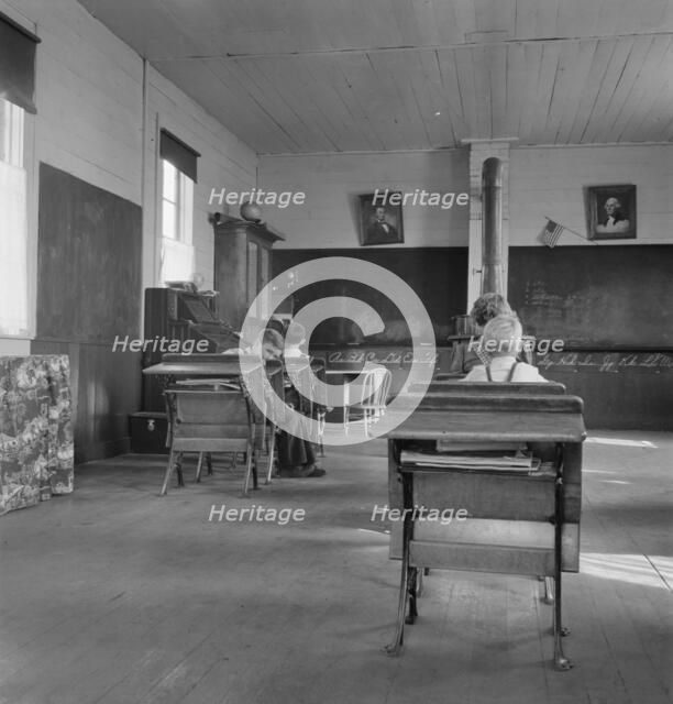 9:00 a.m., four pupils attend this day...eastern Oregon county school, Baker County, Oregon, 1939. Creator: Dorothea Lange.