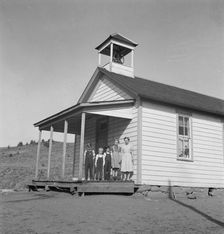9:00 a.m., four pupils attend this day...eastern Oregon county school, Baker County, Oregon, 1939. Creator: Dorothea Lange