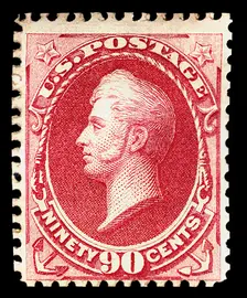 90c Commodore Oliver Hazard Perry special printing single, 1875. Creator: Continental Bank Note Company