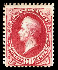 90c Commodore Oliver Hazard Perry special printing single, 1875. Creator: Continental Bank Note Company