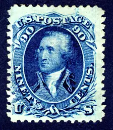90c Washington F Grill single, 1867-1868. Creator: National Bank Note Company
