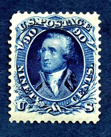 90c Washington re-issue single, 1875. Creator: National Bank Note Company