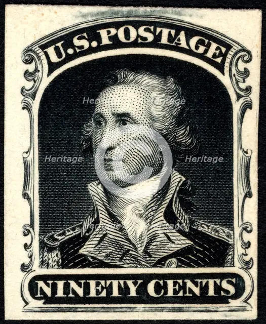 90c Washington trial color card proof, 1881. Creator: American Bank Note Company.