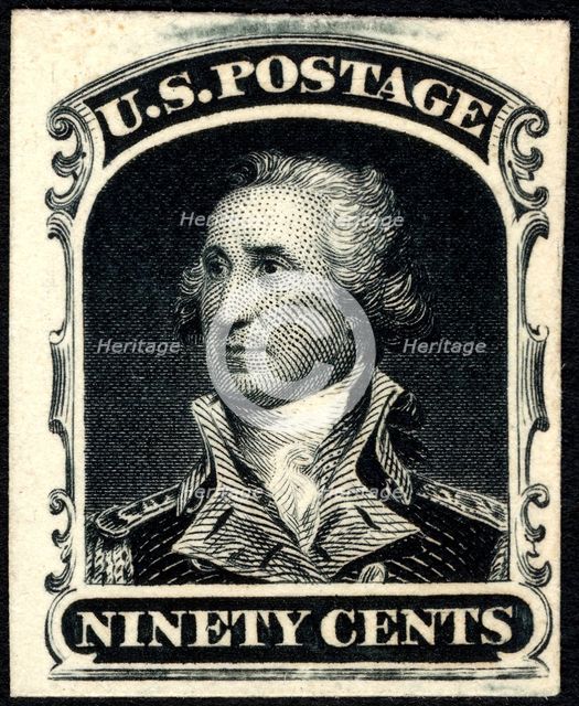 90c Washington trial color card proof, 1881. Creator: American Bank Note Company.