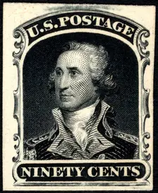90c Washington trial color card proof, 1881. Creator: American Bank Note Company