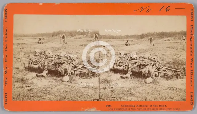 918. Collecting Remains of the Dead, 1865. Creator: John Reekie.