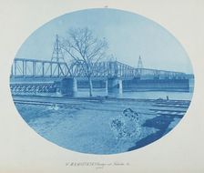 C.M. & St. P. RR Bridge at Sabula, Ia., 1885. Creator: Henry Bosse