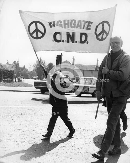 CND demo, Horley, Surrey, c1968.