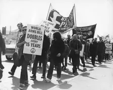 CND demo, Horley, Surrey, c1969
