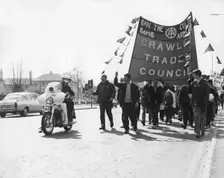 CND demo, Horley, Surrey, c1969