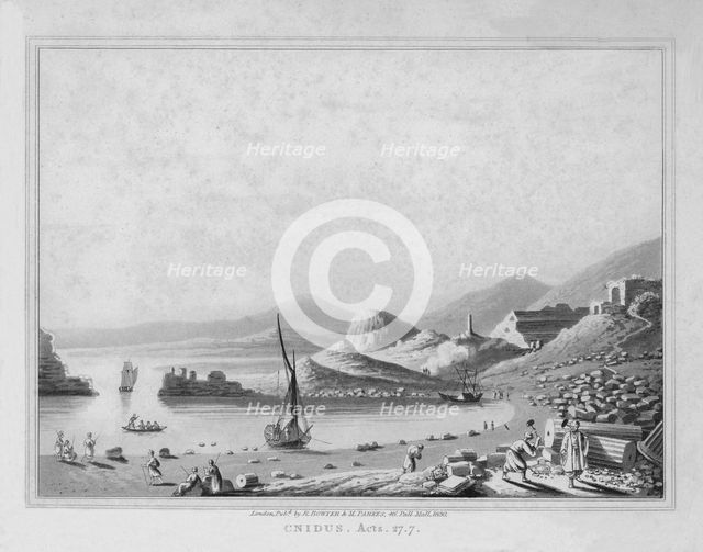 'Cnidus. Acts. 27.7', 1830. Artist: J Clarke.
