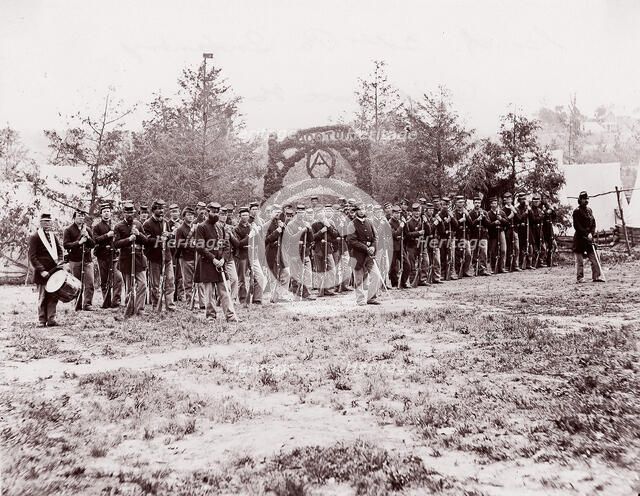 Co. A, 30th Pennsylvania Infantry, Camp Mott Hooton, 1861-65. Creator: Unknown.
