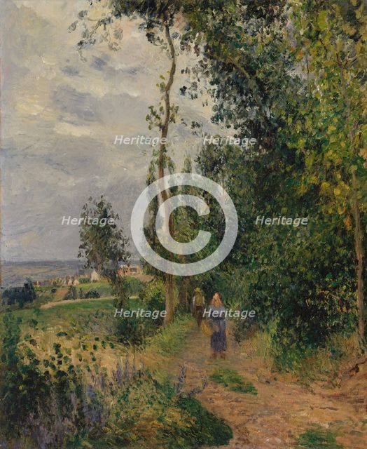 Côte des Grouettes, near Pontoise, probably 1878. Creator: Camille Pissarro.
