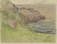 Côte rocheuse en Bretagne. Rocky coast in Brittany, 1871-1918. Creator: Maxime Emile Louis Maufra