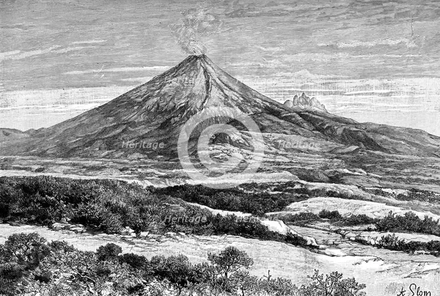 Cotopaxi volcano, Equador, 1895. Artist: Unknown