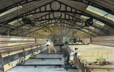 Cotton manufacture: mule spinning, c1830