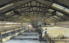 Cotton manufacture: mule spinning, c1830