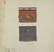 Cotton Antique Prints, c. 1941. Creator: Millia Davenport