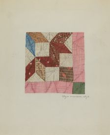 Cotton Bed Quilt, c. 1941. Creator: Elgin Moncure Styll