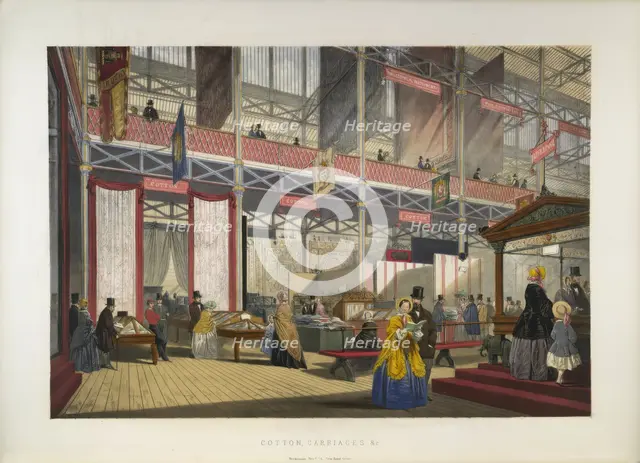 Cotton, carriages, 1854. Creator: Joseph Nash.