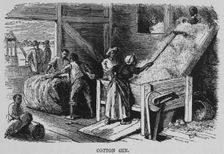 Cotton gin, 1882. Creators: Unknown, Vizetelly & Company