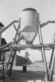Cotton gin, Vicinity of Moundville, Alabama, 1936. Creator: Walker Evans