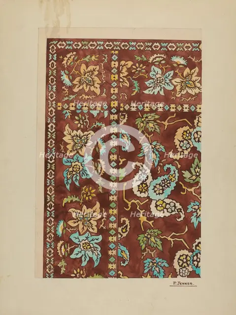 Cotton Kerchief, c. 1937. Creator: Percival Jenner.