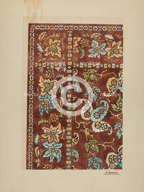 Cotton Kerchief, c. 1937. Creator: Percival Jenner.