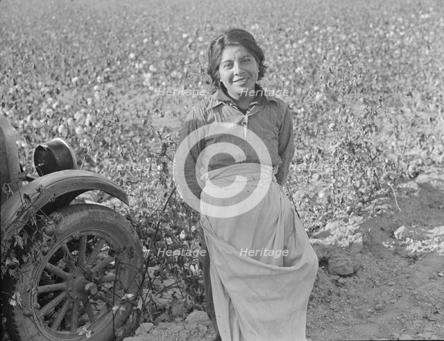 Cotton picker, Southern San Joaquin Valley, California, 1936. Creator: Dorothea Lange.