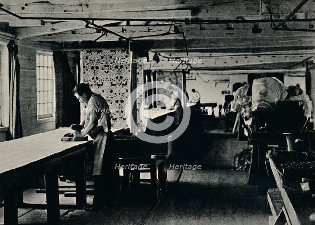 'Cotton Printing at Merton Abbey Works', c1884. Creator: Unknown.