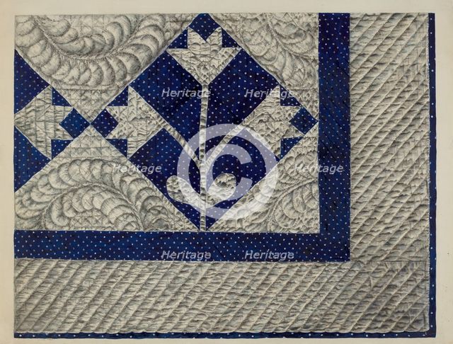 Cotton Quilt, 1935/1942. Creator: Katherine Hastings.
