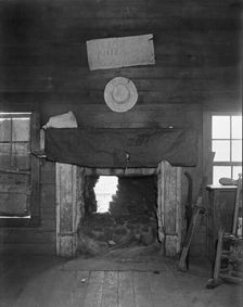 Cotton room, formerly prayer meeting room, Frank Tengle's farm, Hale County, Alabama, 1936. Creator: Walker Evans