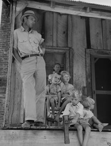 Cotton sharecropper family near Cleveland, Mississippi, 1937. Creator: Dorothea Lange