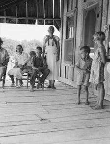 Cotton sharecropper family near Cleveland, Mississippi, 1937. Creator: Dorothea Lange