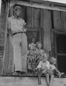 Cotton sharecropper family near Cleveland, Mississippi, 1937. Creator: Dorothea Lange