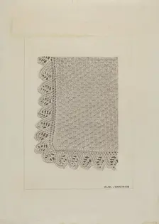Cotton Thread Scarf, c. 1938. Creator: Walter W. Jennings