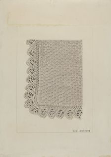 Cotton Thread Scarf, c. 1938. Creator: Walter W. Jennings