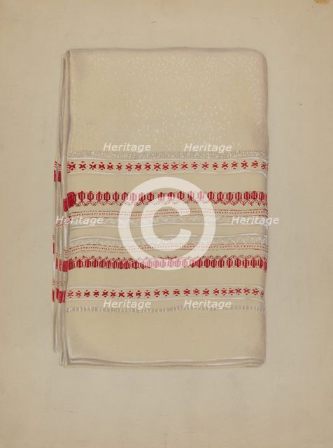 Cotton Towel, c. 1937. Creator: Eva Wilson.