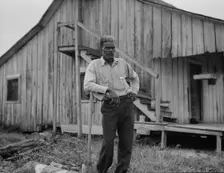 Cotton worker in Sunday clothes, near Blytheville, Arkansas, 1937. Creator: Dorothea Lange