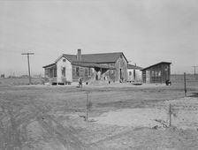 Cotton workers, outskirts of Firebaugh, west side of San Joaquin Valley, California, 1939. Creator: Dorothea Lange