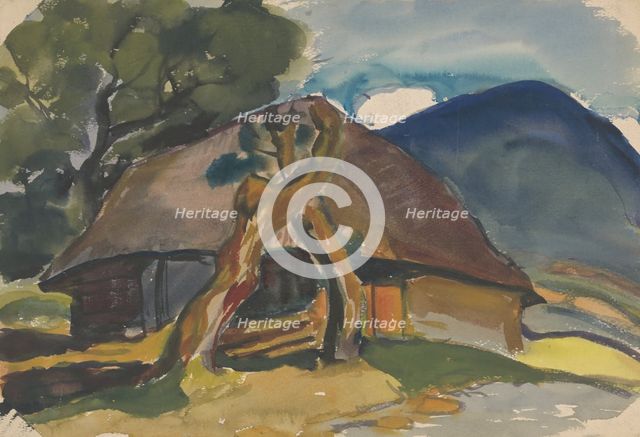 Cottage under the mountains, 1930. Creator: Zolo Palugyay.