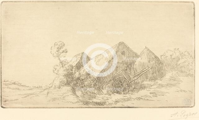 Cottage with a Cart (Chaumiere a la charette). Creator: Alphonse Legros.