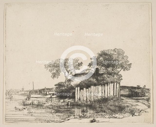 Cottage with a White Paling, 1648. Creator: Rembrandt Harmensz van Rijn.