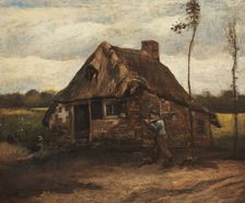 Cottage with Peasant Coming Home, 1885. Creator: Gogh, Vincent, van (1853-1890)