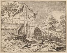 Cottage with Two Ladders, probably c. 1645/1656. Creator: Allart van Everdingen