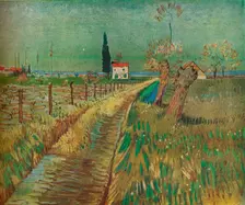 Cottage Among Fields c1890. Artist: Vincent van Gogh