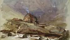 Cottage and Stream, c1840s. Creator: John Phillip