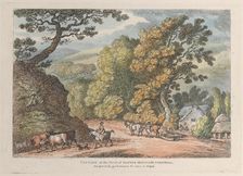 Cottage at the Foot of Router Mountain Cornwall, from "Views in Cornwall", April..., April 12, 1812. Creator: Thomas Rowlandson