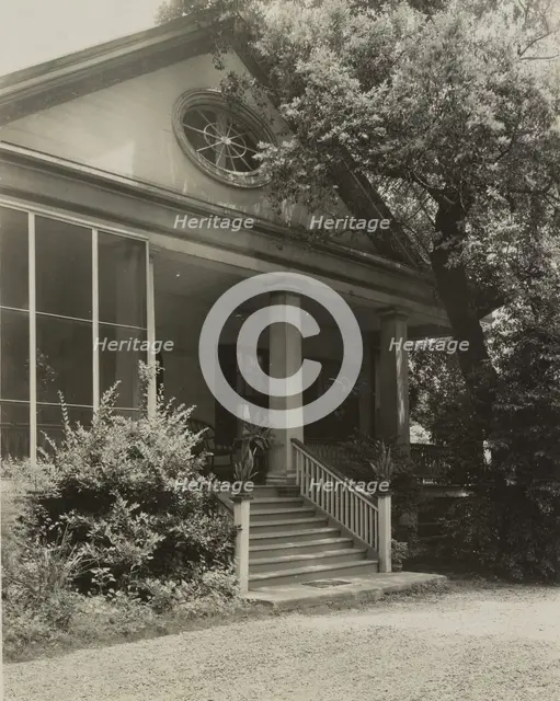 Cottage garden, Natchez, Adams County, Mississippi, 1938. Creator: Frances Benjamin Johnston.