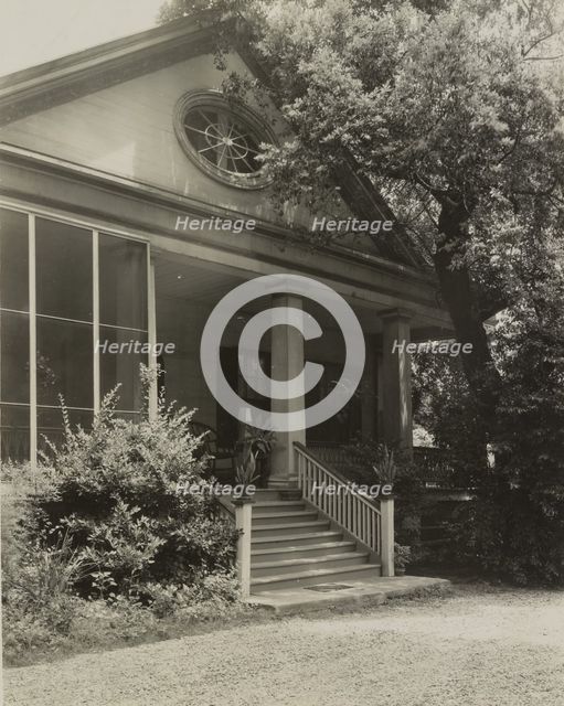 Cottage garden, Natchez, Adams County, Mississippi, 1938. Creator: Frances Benjamin Johnston.
